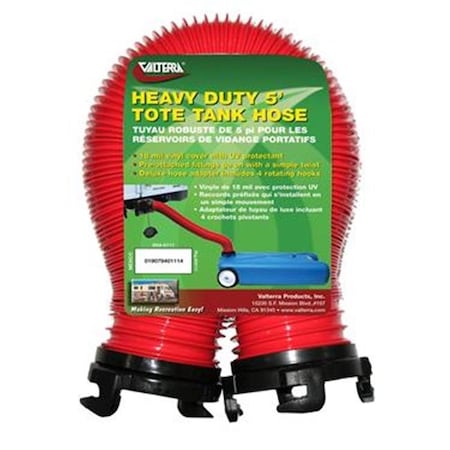 Valterra VALTERRA LLC D040111 5 Ft. Tote Tank Sewer Hose; Red V46-D040111